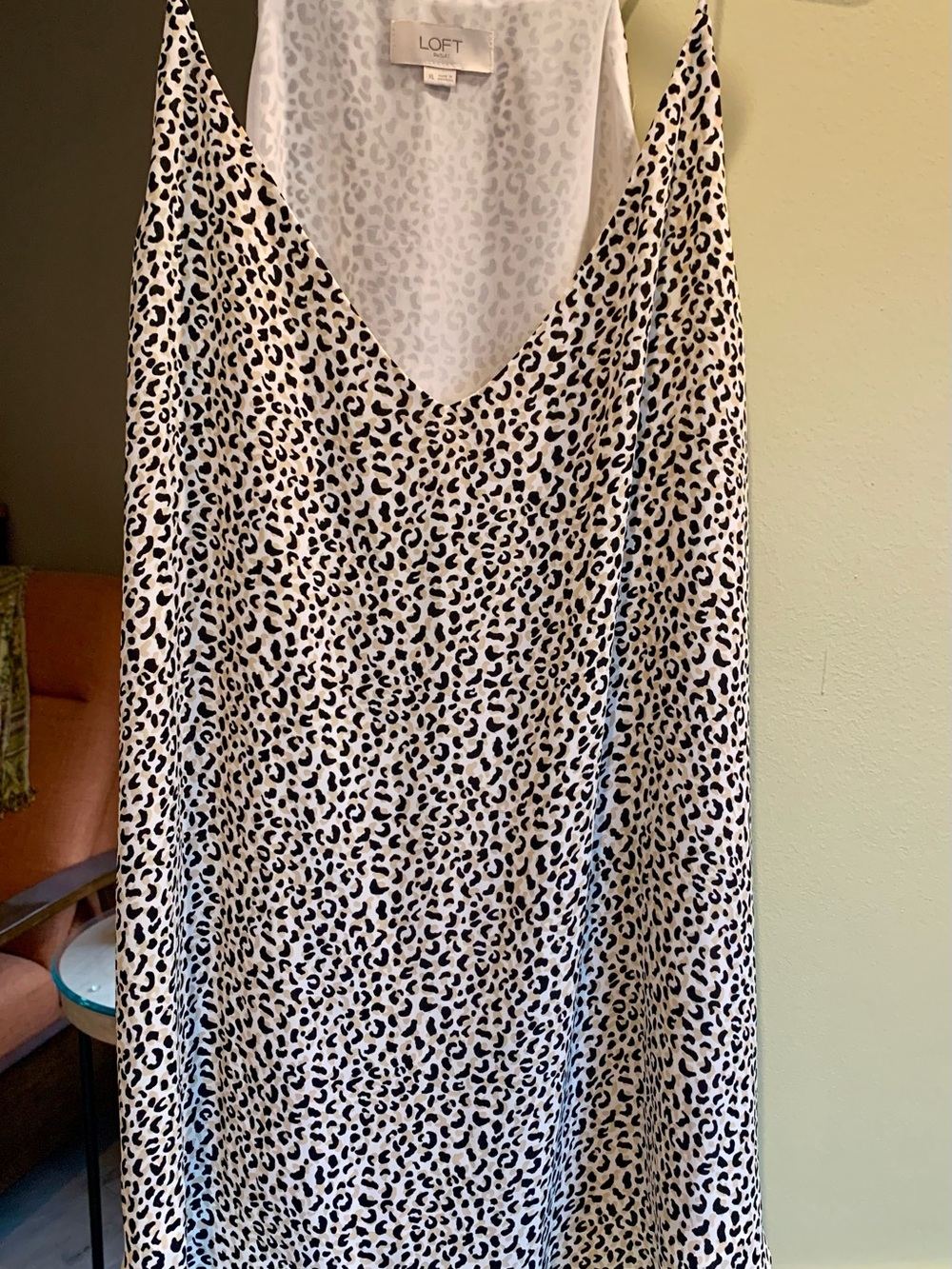 LOFT Outlet Women's Black and White Leopard Print Lined Camisole